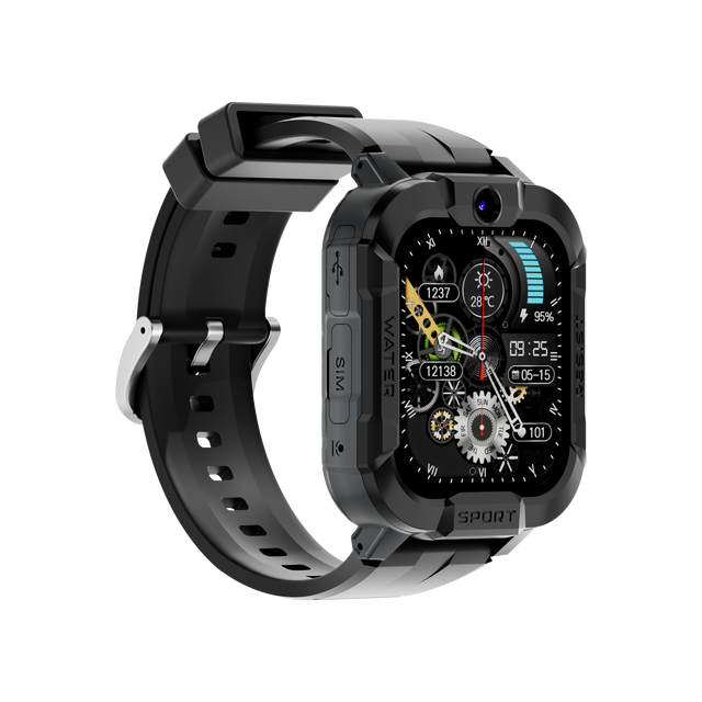 Latest Kids 4G GPS Positioning Watch IP67 Waterproof Alarm Clock SOS Video Call LCD Display SIM Card Compatible