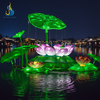 Ramadan Blumen-Themen-Laterne aus Wasserdichtem Stoff für Lotusfest, Thanksgiving, Weihnachten & Neujahr