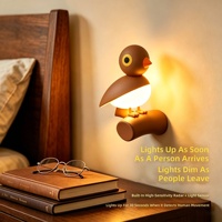 Veilleuse ABS Lucky Bird avec support magnétique, rechargeable et capteur de présence humaine pour usage domestique