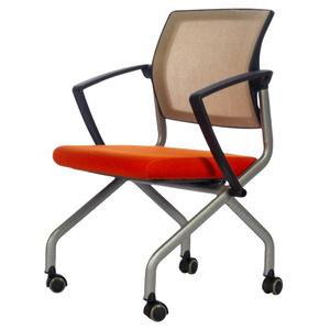 Centro di formazione in tessuto di maglia sala riunioni ufficio impilabile a dondolo in rete sedia in plastica per apprendimento per riunioni <span class=keywords><strong>sedie</strong></span> per conferenze - Product Image 5