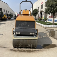 Rouleau de route 2 tonnes 3.5 tonnes 4.5 tonnes mini compacteur à essence diesel rouler sur asphalte rouleau de route avec pneu en caoutchouc