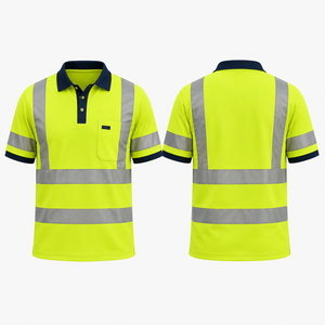 OEM ODM Custom Logo Breathable Quick Dry Industrial Uniform High Visibility Reflective Safety Men Workwear Polo Shirt - Product Image 2