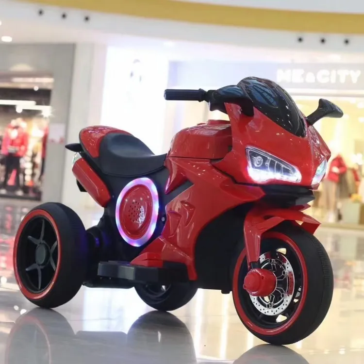 Günstiger Preis Kinder drei Kunststoff rad batterie betriebenes Motorrad zu verkaufen