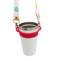 Bande de bouteille d'eau en silicone extensible chaîne de vin porte-bouteille couvercle de tasse en silicone poignée de sangle de manchon de tasse en silicone pour l'extérieur
