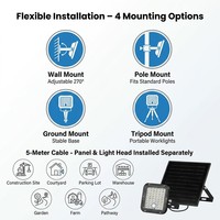 Lampada Solare da Parete con Telecomando e Doppia Temperatura di Colore 2CCT, Selezionabile 3000k 4000k 6000k per Ambienti Interni ed Esterni