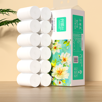 Papier toilette doux en rouleau, en papier recyclé/vierge, en pulpe de bois/bambou, gaufré, vente en gros directe d'usine, 2-5 plis