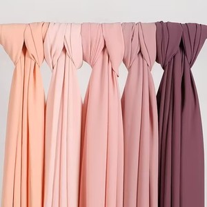 2026 Musulman <strong>Hijab</strong> Boite Ensemble 6 Pieces Premium Solid Color Chiffon <strong>Hijab</strong> Hoofddoek <strong>Set</strong> With <strong>Gift</strong> Cardboard Packaging Box - Product Image 4