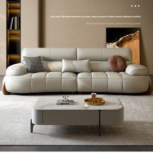 Nuovo Arrivo: Set <span class=keywords><strong>di</strong></span> Divani Componibili in Pelle <span class=keywords><strong>di</strong></span> <span class=keywords><strong>Lusso</strong></span>, Morbidi e Confortevoli, Imbottiti con Spugna ad Alta Densità per Appartamenti Moderni - Product Image 2