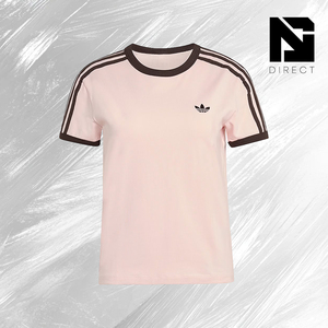 Adidas 3 Stripes Slim Tee Casual <b>Walking</b> Style <b>Top</b> Tee Breathable Sportswear Crew Neck T-Shirt - Product Image 1