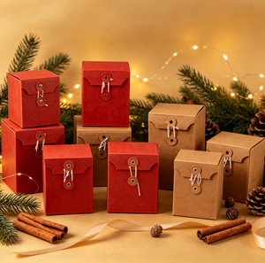 Cord <b>Lock</b> Kraft Paper Storage Box Stackable Multi-spec Cardboard Container for Party Souvenir Handmade Goods Logo Customizable - Product Image 6