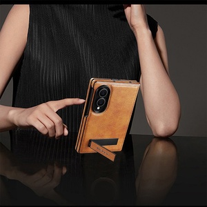 เคสโทรศัพท์มือถือหนัง PU สำหรับธุรกิจ สำหรับ Samsung Z Fold 8 Ultra 3 4 5 6 7 พร้อมขาตั้งแบบซ่อน ป้องกันการกระแทก - Product Image 5
