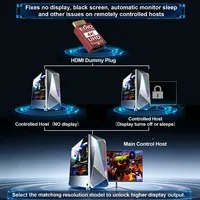 Câble adaptateur émulateur EDID HDMI 4K Modèle S06 3840x2160 4K60Hz pour Bureau à distance/KVM/Serveur sans tête/Configurations GPU Sortie stable