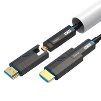 Câble optique AOC coaxial torsadé 8K 60Hz 4K 120Hz 48 Gbit/s pour micro, connecteurs plaqués or, moniteur, projecteur