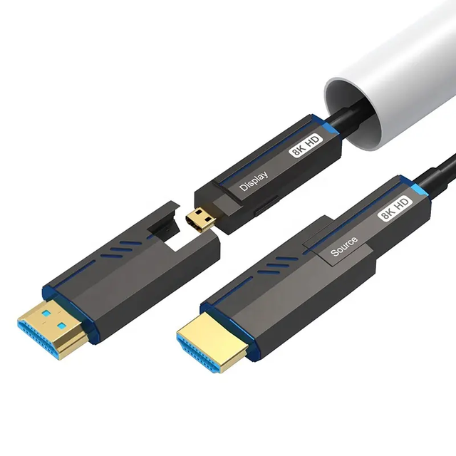 8K 60Hz 4K 120Hz 48Gbps Coaxial Twisted Pair AOC Optical Fiber for Micro for Cable Gold Plated Connectors Monitor Projector