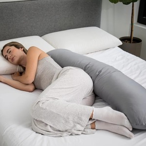 OEKO 100 Oreiller de corps rafraîchissant matelassé Oreiller fonctionnel lesté de 8lb pour un sommeil apaisant - Product Image 5