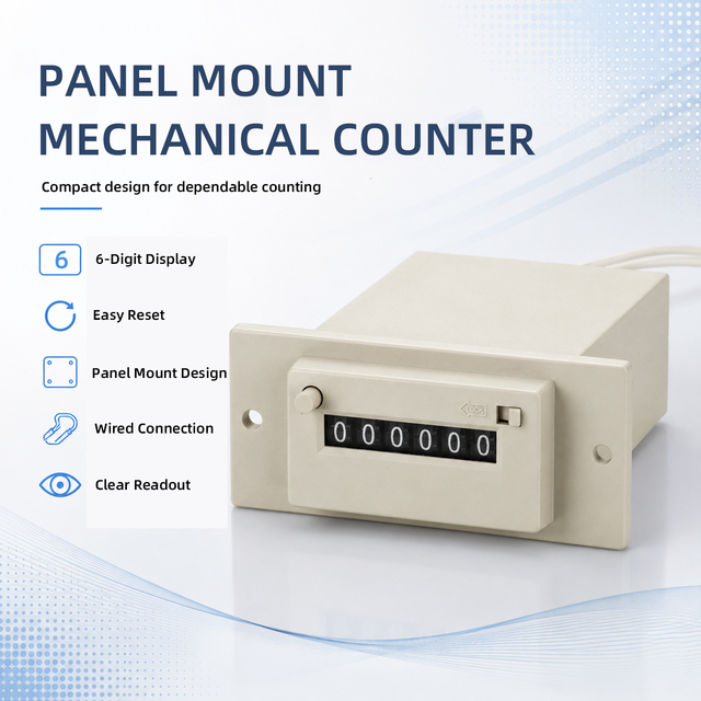 CHENF CSK6-YKW 220V AC 6-Digit Punch Counter Mechanical Electromagnetic Digital Counter Meter LCD Display Programmable Reset Bus