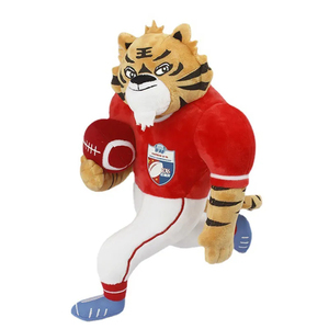Bán buôn tùy chỉnh 20cm bóng đá thể thao <span class=keywords><strong>Tiger</strong></span> linh vật unisex mềm nhồi dài đồ chơi sang trọng PP bông điền thêu bên - Product Image 2