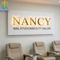 Signalétique personnalisée, enseignes LED 3D, logo, signalétique intérieure, signalétique de bâtiment, lettres en métal acrylique dorées, enseigne rétroéclairée LED pour entreprise
