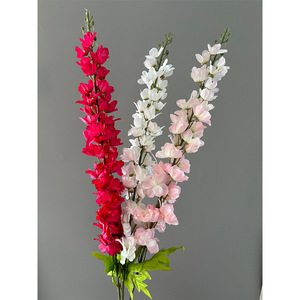 Delphinium artificiel de 1,2 m de haut, branche pour arrangement floral, décoration de mariage, fleur en soie plastique faite à la main - Product Image 2