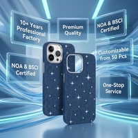 Étui de téléphone en tissu denim avec strass - Cadre d'appareil photo en métal brillant Doublure douce Antichoc Protection complète pour iPhone 12 13 14 PRO MAX