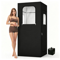 Mesin kotak Sauna portabel satu orang, mesin Sauna uap penurun berat badan Detox penghilang stres tenda Sauna pribadi portabel