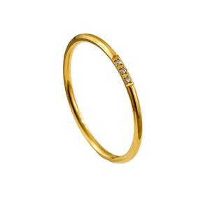 Joyería de Titanio 2028, Anillos de Acero Inoxidable con Baño de Oro de 18K, Resistentes al Agua, con Diamantes de Circonia, para Mujer - Product Image 6