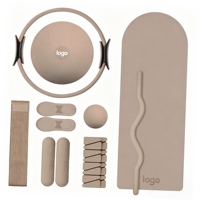 SENTI Accessoires de Pilates Écologiques pour Femmes : Kit d'Entraînement Quotidien, Anneau de Pilates, Bande de Résistance, Slider, Lestes de Cheville, Sac de Rangement pour la Maison