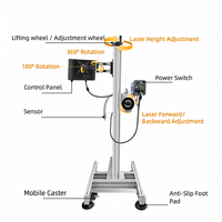 Machine de marquage laser à fibre volante 30W 50W, graveur laser en ligne pour plastique, métal, code de date, numéro de lot