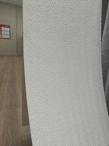 <span class=keywords><strong>Lin</strong></span> <span class=keywords><strong>blanc</strong></span> artistique à grosses fibres, effet porcelaine douce - Pierre flexible à chevrons minimaliste pour espaces zen - Product Image 5