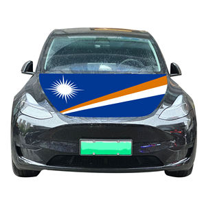 Cubierta de capó de coche de las Islas Marshall bandera cubierta de motor de coche bandera al por mayor tela elástica personalizada venta directa de fábrica - Product Image 3