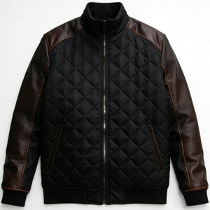 Giacca <span class=keywords><strong>Bomber</strong></span> Leggera in Pelle Trapuntata di Alta Qualità con Ricamo Personalizzato per Gentiluomini Urbani Moderni - Product Image 2