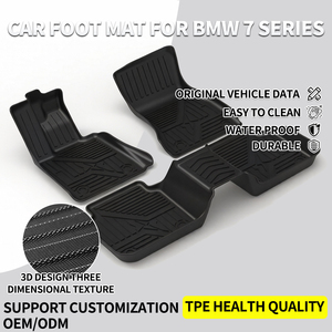 Tapis de sol de voiture ODM TPE toutes saisons, imperméables et antidérapants pour <span class=keywords><strong>BMW</strong></span> Série 7 2016 à 2020 - Product Image 1