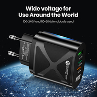 Chargeur rapide USB-C PD3.0 58W à 3 ports avec QC3.0 et SCP pour téléphones portables et écouteurs, directement de l'usine