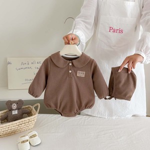 Combinaison en tricot gaufré doux à col Peter Pan, manches longues, pour bébé garçon, tenue mignonne pour nouveau-né - Product Image 2
