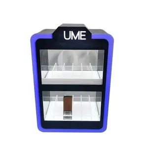 Customize RGB LED Lighting Cigarette Devices Retail Display Stand Flum Float Tobacco Countertop Display Case For Smoke Shop