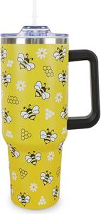 Vaso con temática <span class=keywords><strong>de</strong></span> abeja, vaso <span class=keywords><strong>de</strong></span> 40oz con asa, taza amarilla <span class=keywords><strong>de</strong></span> paja, botella <span class=keywords><strong>de</strong></span> agua, regalo para mujeres, niñas, amantes <span class=keywords><strong>de</strong></span> las abejas en Stock - Product Image 2