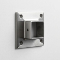 Plaque de base carrée moderne en acier inoxydable pour montage de balustrade, fixation par vis pour poteau, escalier extérieur, villa, salle de bain - Vente en gros