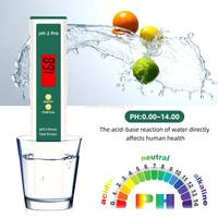 pH-mètre portable Ph-2 Pro avec fonction testeur de tournesol et écran LCD numérique ATC pour l'eau potable