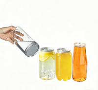 Fabrieksflessen van 250ml, 330ml, 375ml, 500ml met trekring, plastic flessen voor fruitsap, frisdrank, bier, plastic potjes met trekring, PET-blikjes