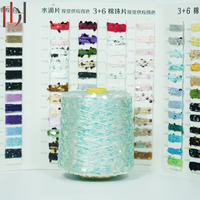 Waterdrop Sequin Fancy Yarn Dyed Multi Color 100% Polyester for Knitted Products & Textile Weaving
