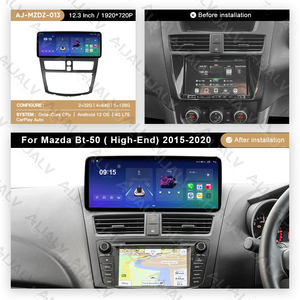 Autoradio portable GPS à écran tactile Aijia Factory pour Mazda BT-50 2015-2020 Noir mat Android OS Ensemble complet - Product Image 2