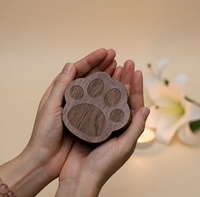 Urne funéraire pour animaux de compagnie avec motif de patte gravée, boîte à cendres pour chats et chiens, fournitures commémoratives funéraires