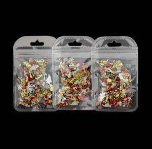 Decoración de <span class=keywords><strong>uñas</strong></span> 3D Diseños mixtos de <span class=keywords><strong>Navidad</strong></span> 100 Unids/bolsa Diseños de diamantes de imitación de aleación 3D - Product Image 3
