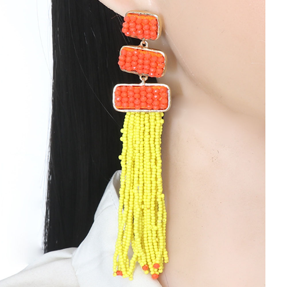Orecchini da donna con ciondolo con set di gioielli con perle di perle
