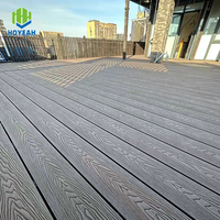 Terrasse en composite Wpc 3m 4m en stock Planche de plancher en bois de jardin Panneaux de plancher en Wpc utilisés terrasse en composite extérieur gaufrage 3D