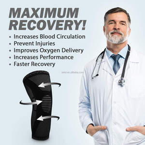 フィットネス安全膝圧迫スリーブバレーボールバスケットボールランニング膝サポートスリーブ膝の痛み、関節炎 - Product Image 2