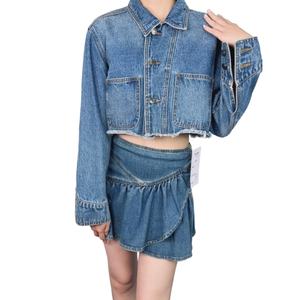 Chaqueta Vaquera con Botones Metálicos Estilo Punk Vintage para Mujer - Product Image 4