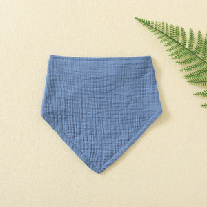 Bavoir double couche en gaze de coton pour bébé, lingette d'épaule pour nourrisson, mouchoir pour enfant, foulard triangulaire pour nouveau-né, serviette d'alimentation en tissu crêpe - Product Image 3