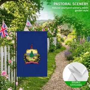 Wholesale Custom 12x18 Inch Garden Flag Double Sided USA Vermont Green Mountain Pine Sheaves Design Outdoor Porch Flag - Product Image 6
