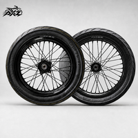 Nouvelle Arrivée 2026 - Prévente : Kit Roues Supermoto Argentées 17'' pour Sur-Ron Light Bee 2, en Aluminium CNC, Pneus de Route, Amélioration Mod MX Racing